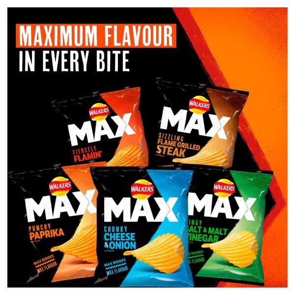 Walkers Max Fiercely Flamin' Hot Grab Bag Crisps 50g