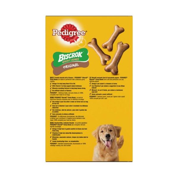 Pedigree Biscrok Gravy Bones Adult Dog Treats Original Biscuits 400g