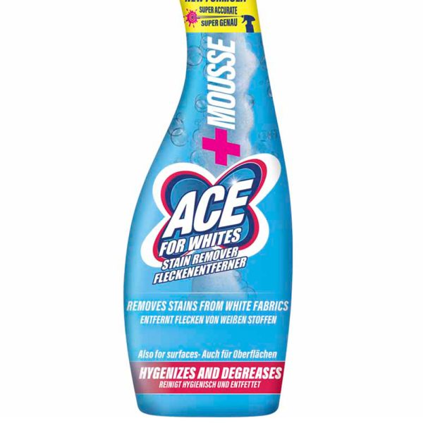 Ace For Whites Stain Remover Power Mousse Spray 700ml