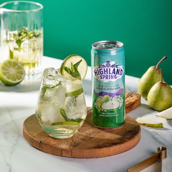 Highland Spring Pear & Elderflower Sparkling Water 4 X 330ml