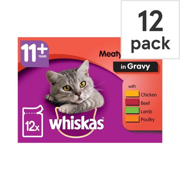 Whiskas 11+ Years Meaty Selection In Gravy 12 X 100g