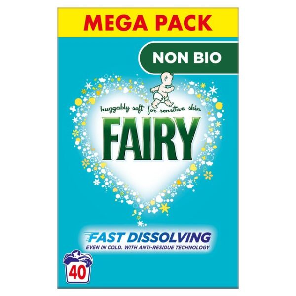 Fairy Non Bio For Sensitive Skin Washing Powder 40 Washes 2.6kg