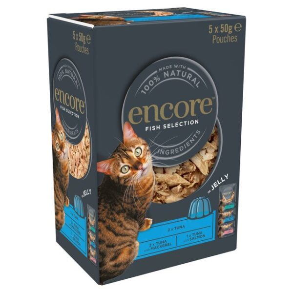 Encore Cat Tins, Fish Selection in Jelly 5 x 50g