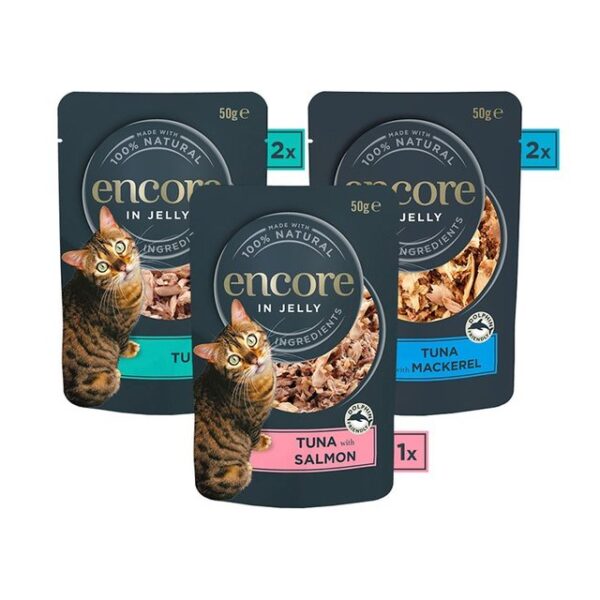 Encore Cat Tins, Fish Selection in Jelly 5 x 50g