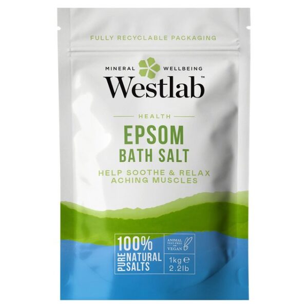 Westlab Pure Mineral Bathing Epsom Salt 1kg