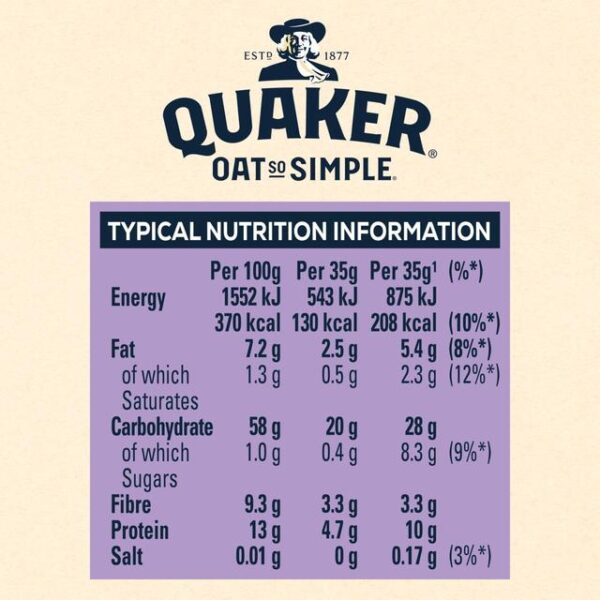 Quaker Oat So Simple Gluten Free Porridge Sachets 10 x 35g