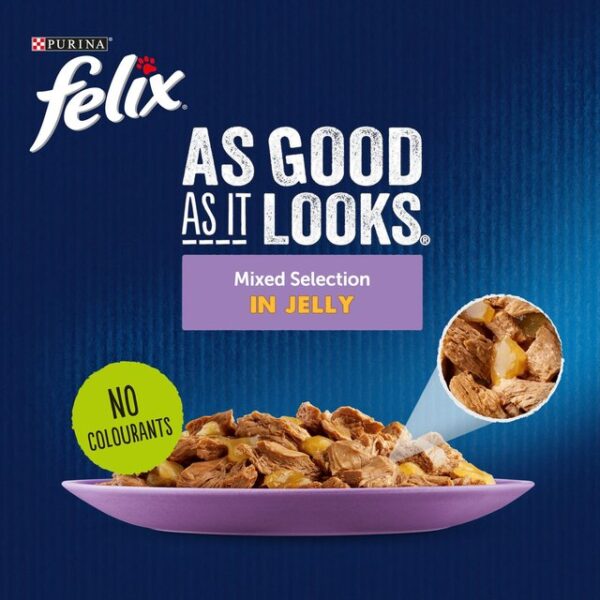 Felix As Good As It Looks Mixed Selection in Jelly Wet Cat Food 40 x 100g