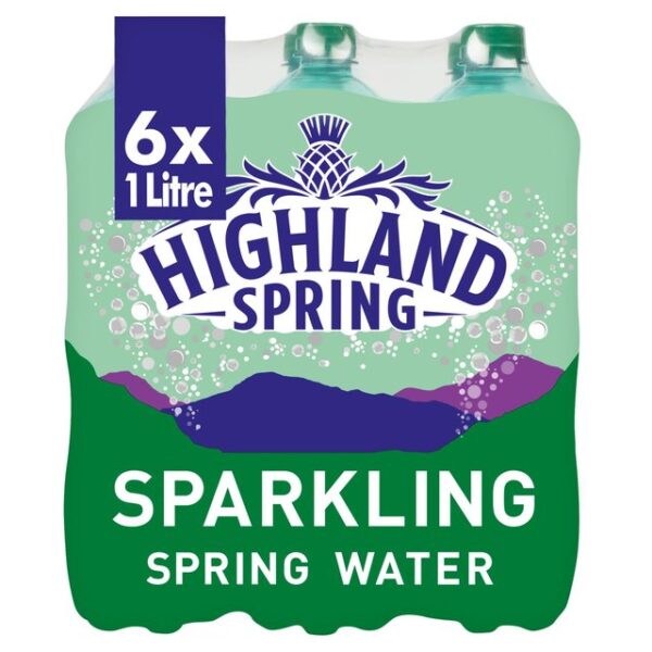 Highland Spring Sparkling Spring Water 6 x 1L