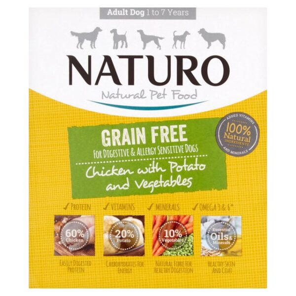 Naturo Grain Free Adult Dog Food In Chicken & Potato With Vegetables 400g