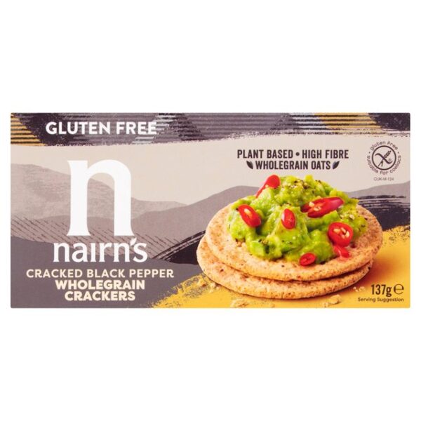 Nairns Gluten Free Cracked Black Pepper Crackers 137g