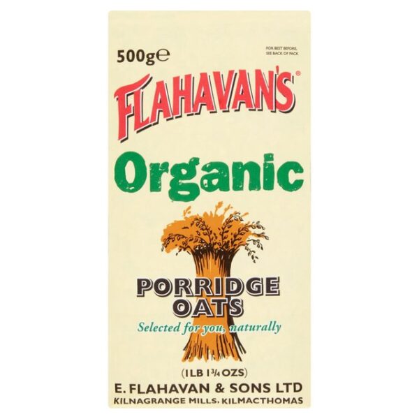 Flahavans Organic Irish Porridge Oats Original 500g