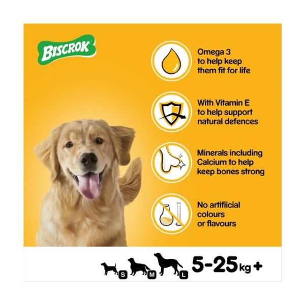 Pedigree Biscrok Gravy Bones Adult Dog Treats Original Biscuits 400g