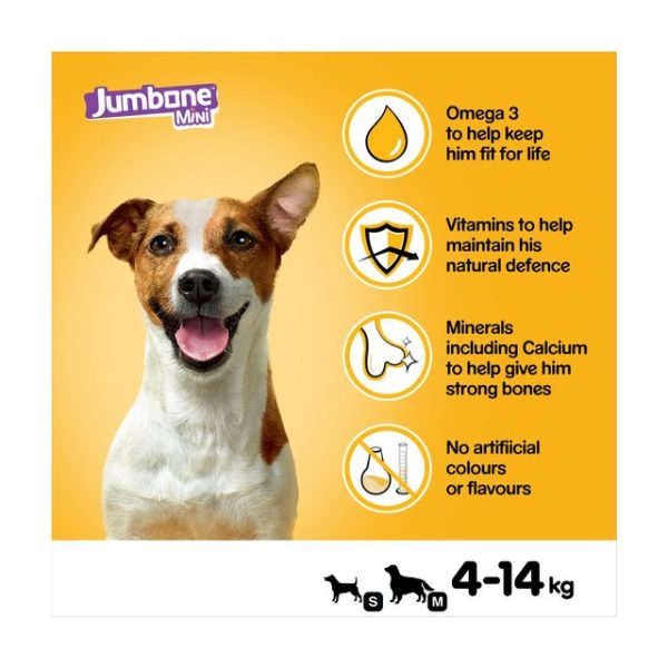 Pedigree Jumbone Mini Adult Small Dog Treats Beef & Poultry 4 Chews 4 x 160g