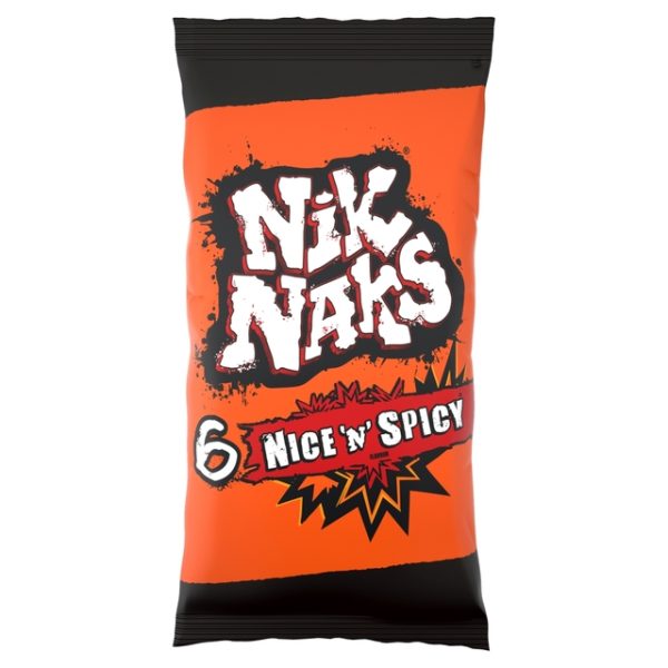 Nik Naks Nice 'N' Spicy Multipack Crisps 6 Pack 6 x 25g