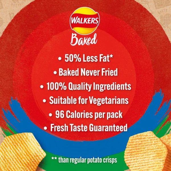 Walkers Baked Variety Multipack Snacks Crisps 6 x 22g