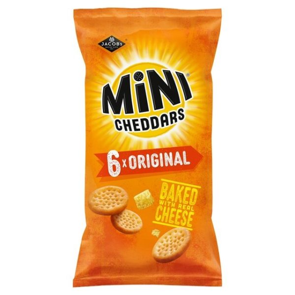 Jacob's Mini Cheddars Original Baked Snacks 6 x 23g