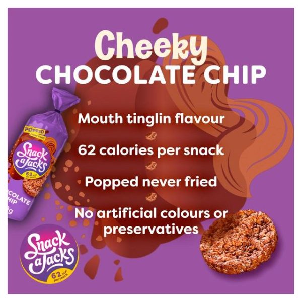 Snack a Jacks Chocolate Chip Sharing Rice Cakes Crisps 180g