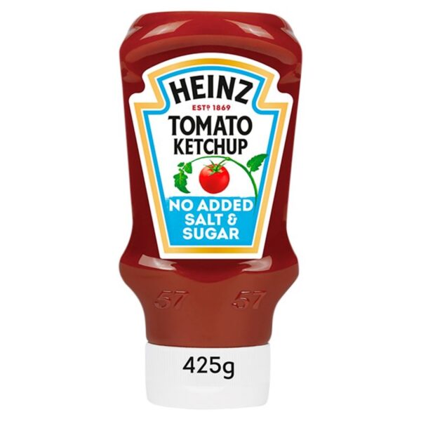 Heinz No Added Sugar Salt Tomato Ketchup 425g