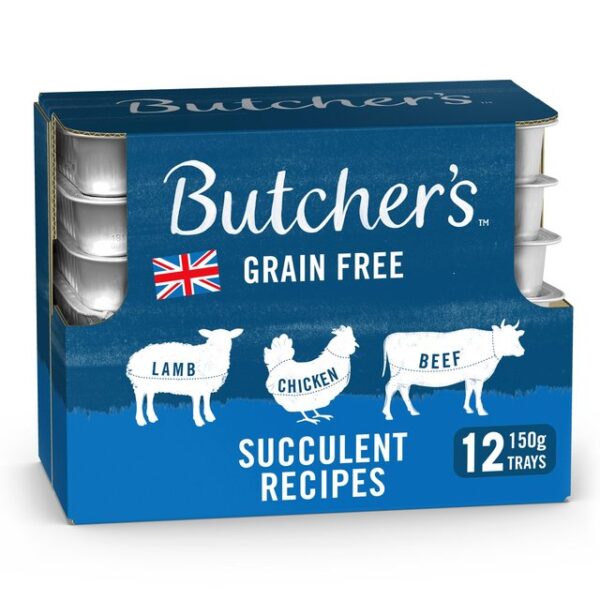 Butcher's Grain Free Succulent Recipes Dog Food Trays 12 x 150g