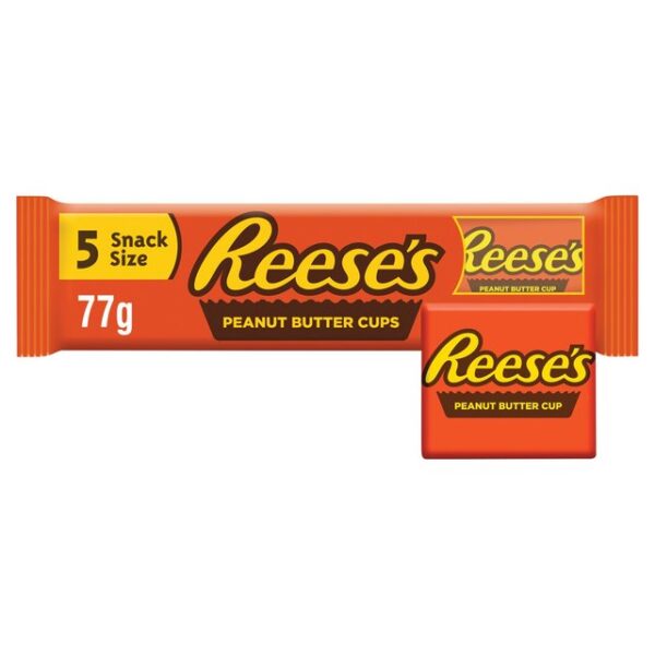 Reeses Peanut Butter Cups 5 Snack Size 77g