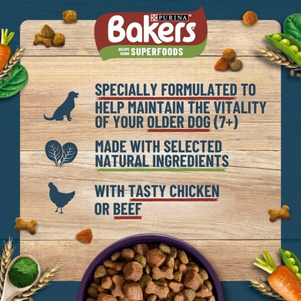 Bakers Senior With Tasty Chicken & Vegetables &Wholegrain 2.85kg