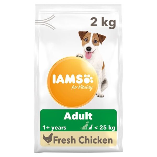 Iams For Vitality Adult Small Medium Dog Food With Fresh Chicken 2kg