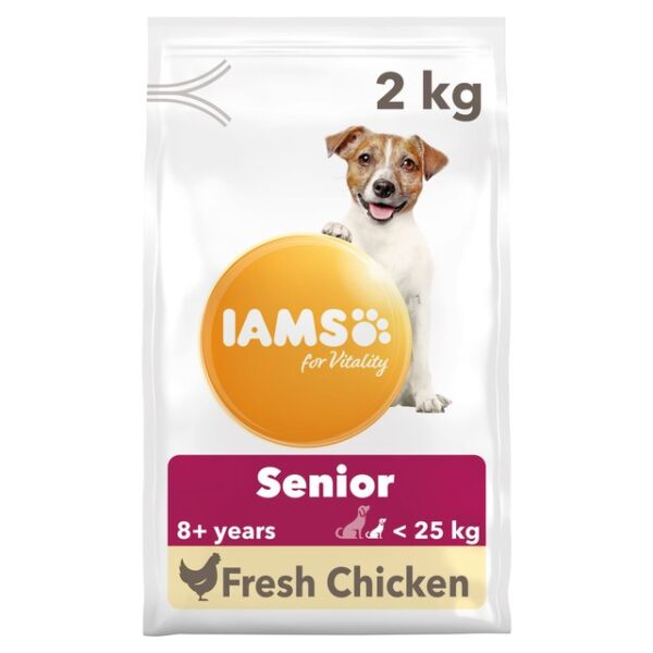 Iams For Vitality Senior Small & Medium Dog Food With Fresh Chicken 2kg