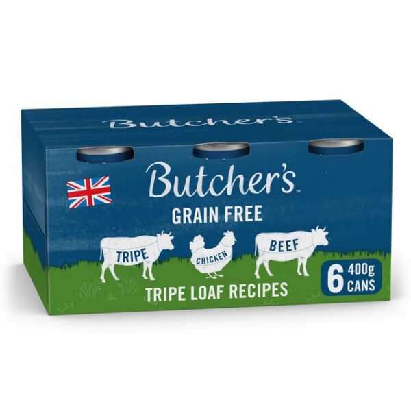 Butcher's Tripe Loaf Recipes Dog Food Tins 6 x 400g