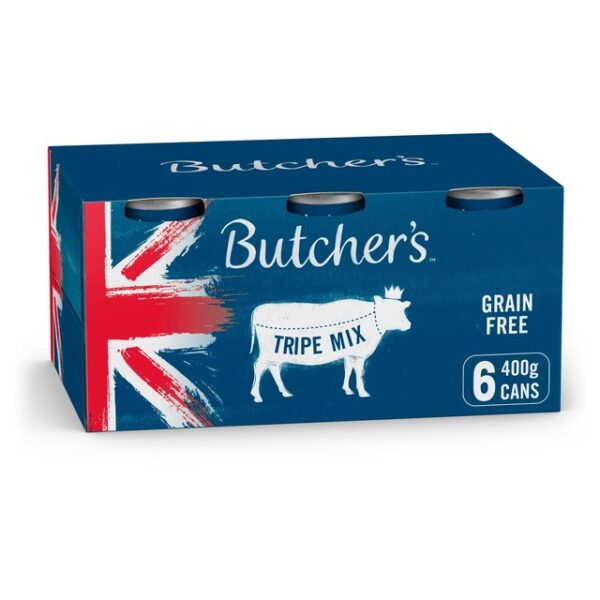 Butcher's Grain Free Tripe Dog Food Tins 6 x 400g