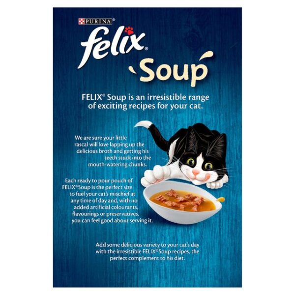 Felix Soup Fish Selection Wet Cat Food 6 x 48g