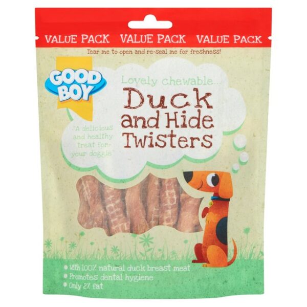 Good Boy Duck & Hide Twisters Dog Treats 220g