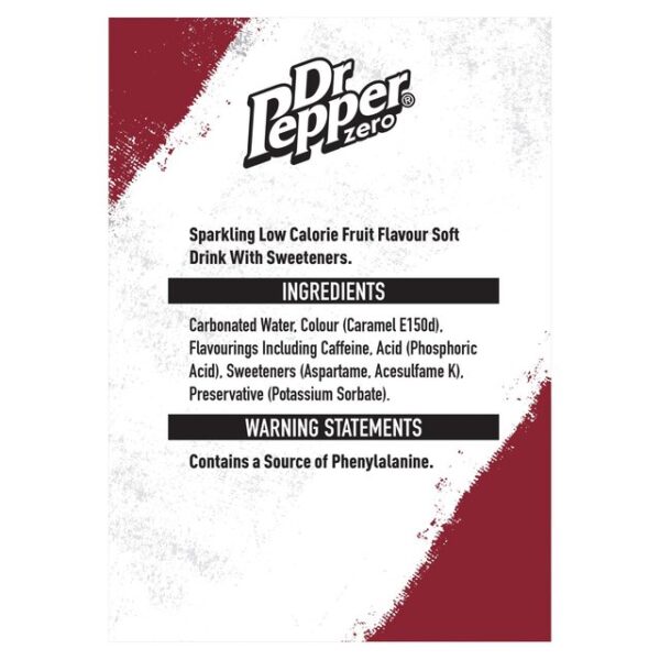 Dr Pepper Zero 500ml