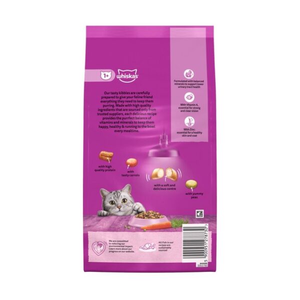 Whiskas Adult Complete Dry Cat Food Biscuits Salmon 1.9kg