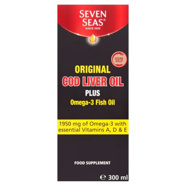 Seven Seas Original Cod Liver Oil Plus Omega - 3 Fish Oil 300ml