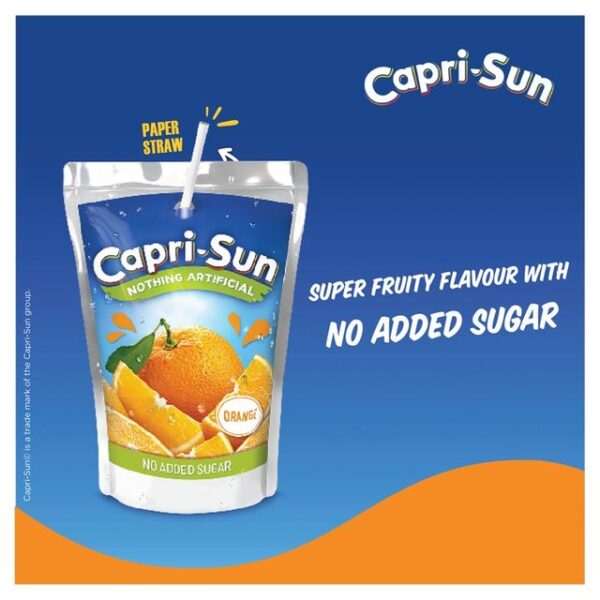 Capri-Sun Nothing Artificial No Added Sugar Orange 8 x 200ml