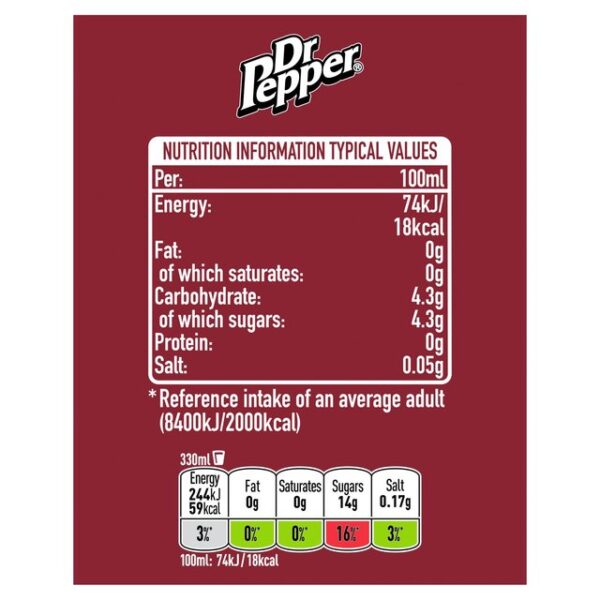 Dr Pepper 8 X 330ml