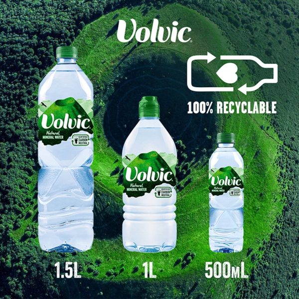 Volvic Natural Bottled Mineral Still Water 1L