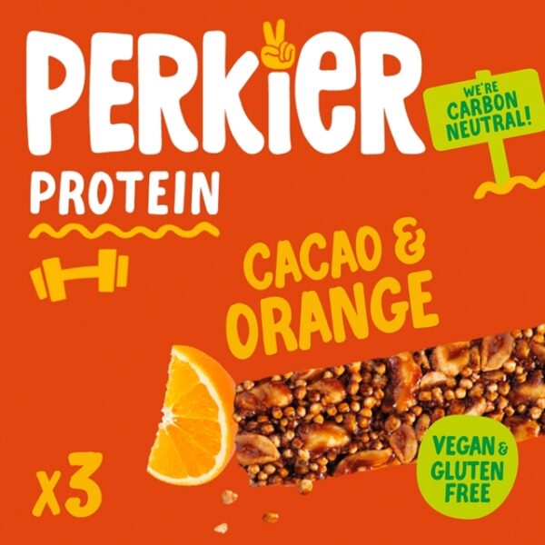 Perkier Cacao, Orange 3 Quinoa Bars 3 X 35g