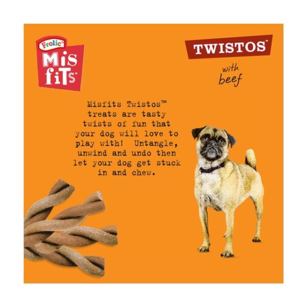 Misfits Twistos Dog Treats with Beef 105g