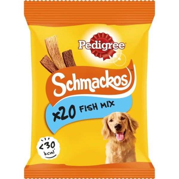 Pedigree Schmackos Adult Dog Treats Fish Mix 20 Strips 20 x 144g