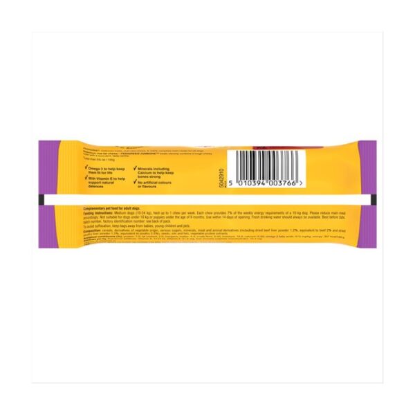 Pedigree Jumbone Adult Medium Dog Treat Beef & Poultry 2 Chews 2 x 180g