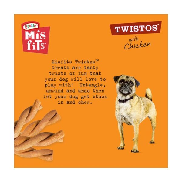 Misfits Twistos Dog Treats with Chicken 105g