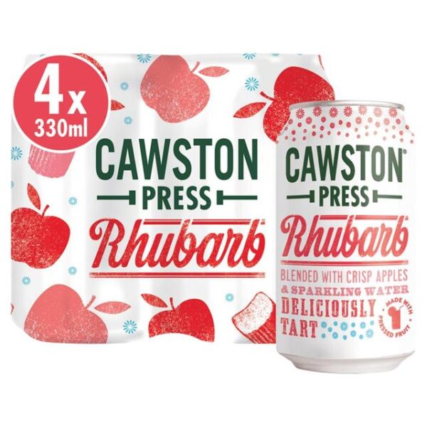 Cawston Press Rhubarb, Sparkling Water 4 X 330ml