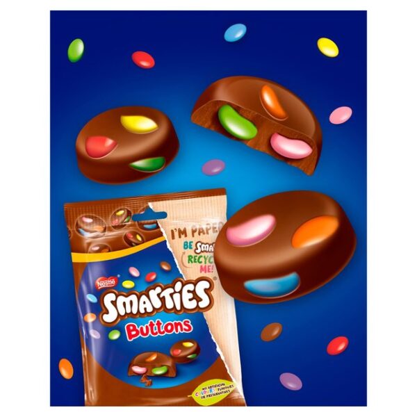 Smarties Buttons Milk Chocolate Sharing Pouch 90g