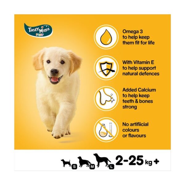 Pedigree Tasty Minis Puppy Dog Treats Chicken Chewy Cubes 125g