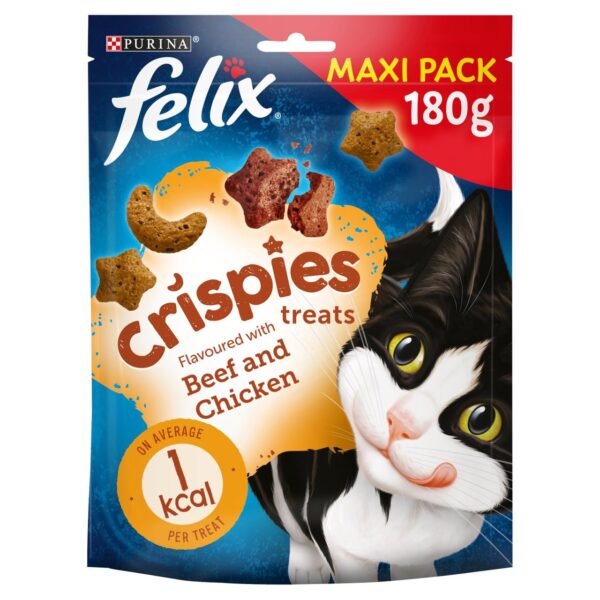 Felix Crispies Cat Treats Beef Chicken 180g