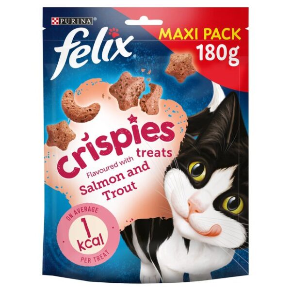 Felix Crispies Cat Treats Salmon Trout 180g