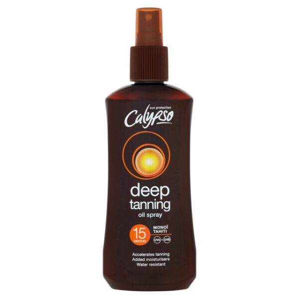 Calypso Sun Protection Deep Tanning Oil Spray 15 Medium 200ml