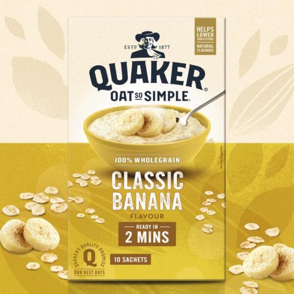 Quaker Oat So Simple Banana Porridge 10 Sachets 348g