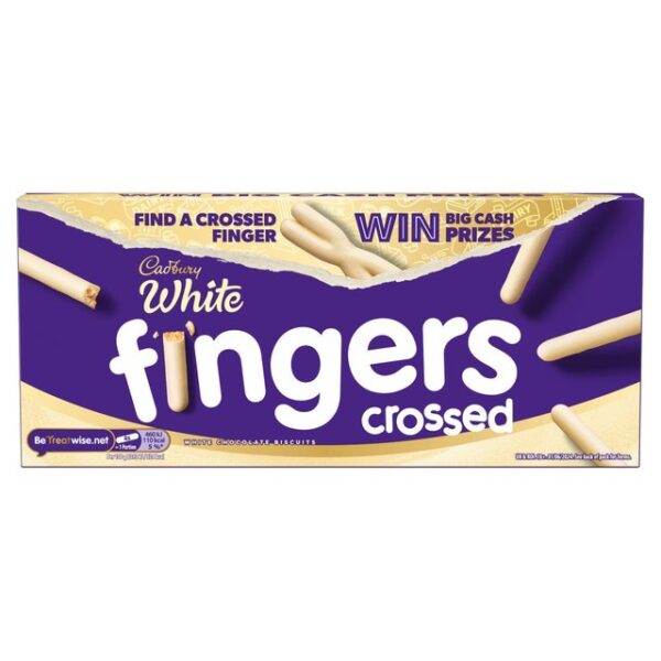 Cadbury White Chocolate Fingers Biscuits 114g